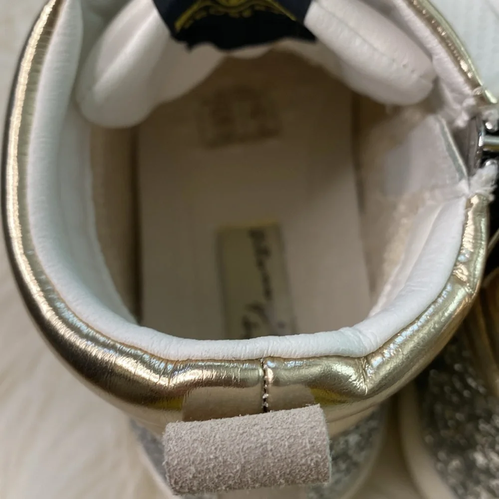 Vintage Havana Val High White/Gold/Silver Glitter High Top Shoes size 8.5 - Picture 7 of 10
